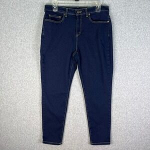 Michael Kors Jeans Womens 10 Dark Wash Denim Skinny Stretch Mid Rise Slim Leg
